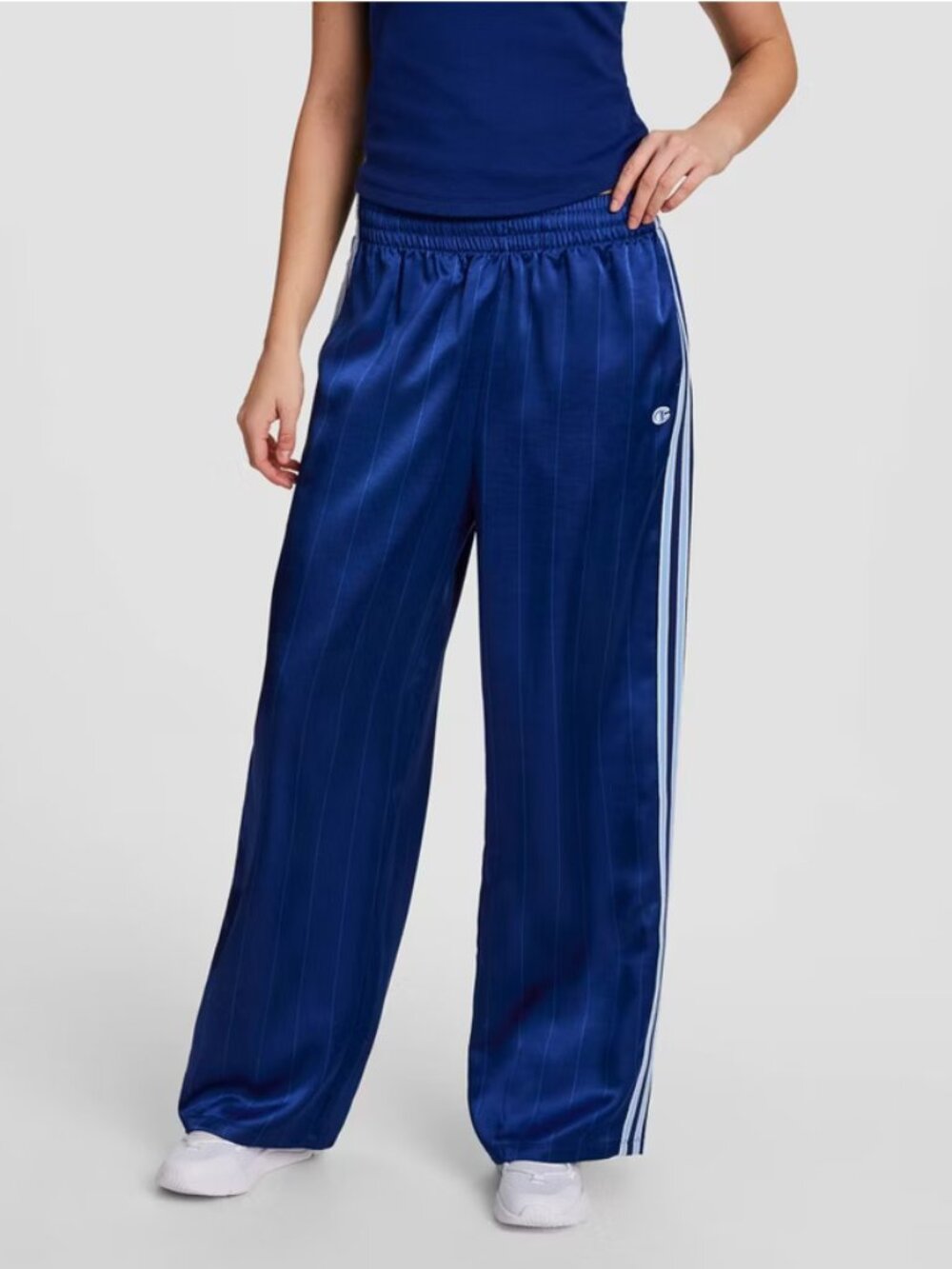 Champion Women's Game Set Match Pants - Blue Depths Pinstripe S